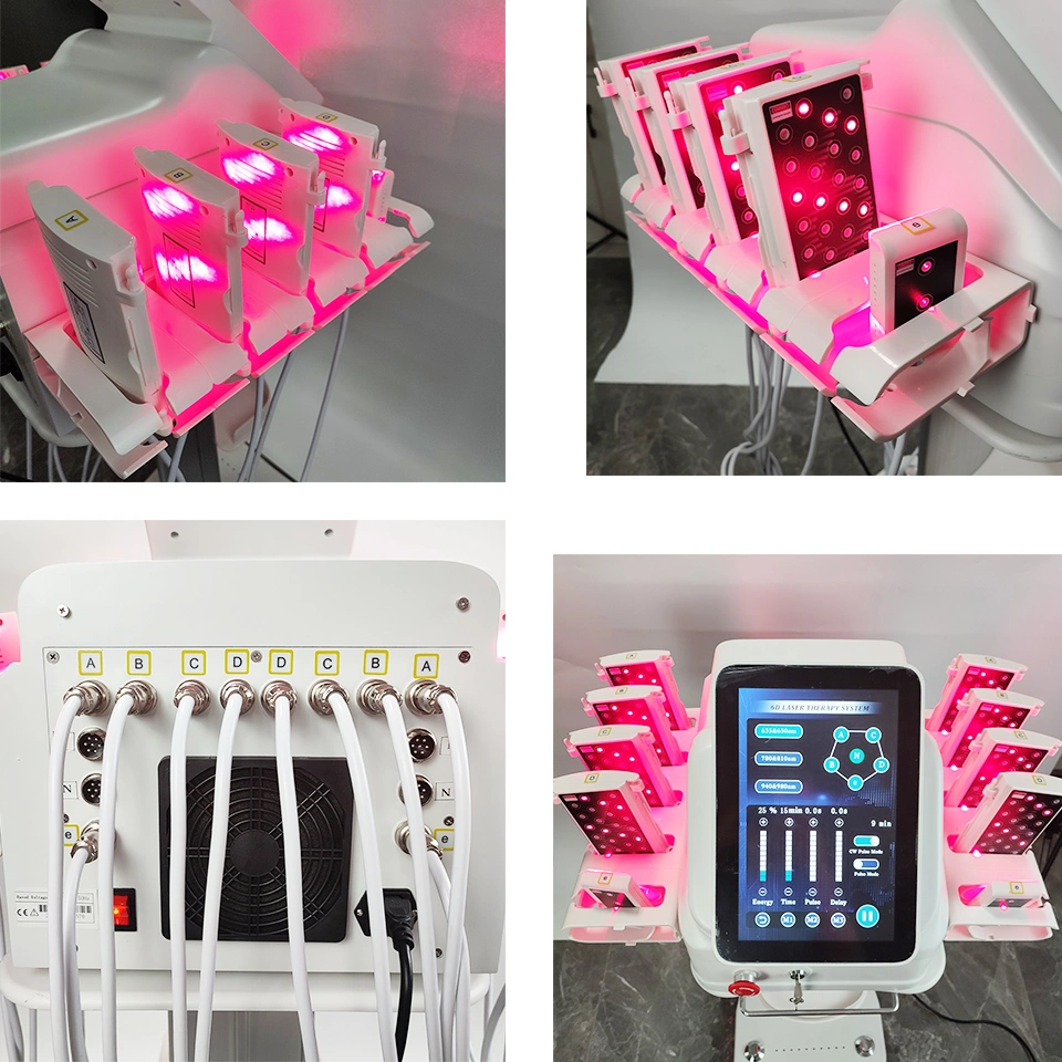 Advanced 6D lipolaser lipolysis 209mw Super 6d Lipo Laser Liposuction Machine with 635nm 650nm 780nm 810nm 940nm 980nm